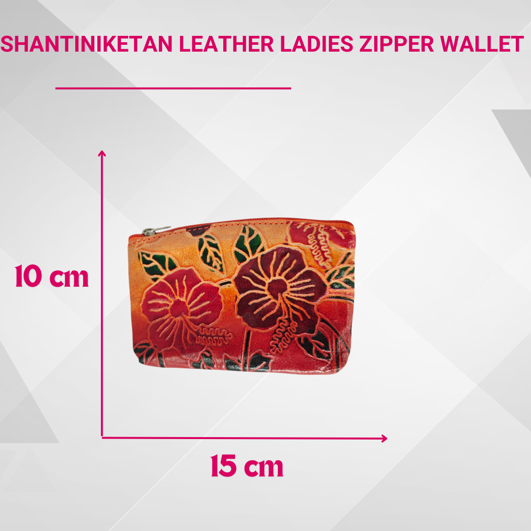 Shantiniketan Leather Ladies zipper Wallet Shantiniketan Leather Ladies zipper Wallet