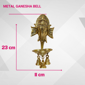 White metal ganesha bell