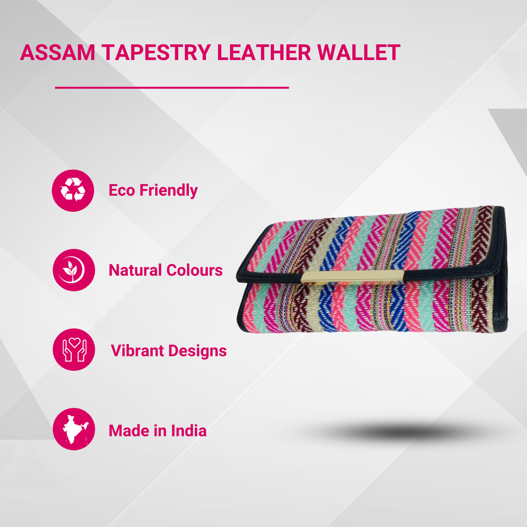 Assam Tapestry leather wallet (1)