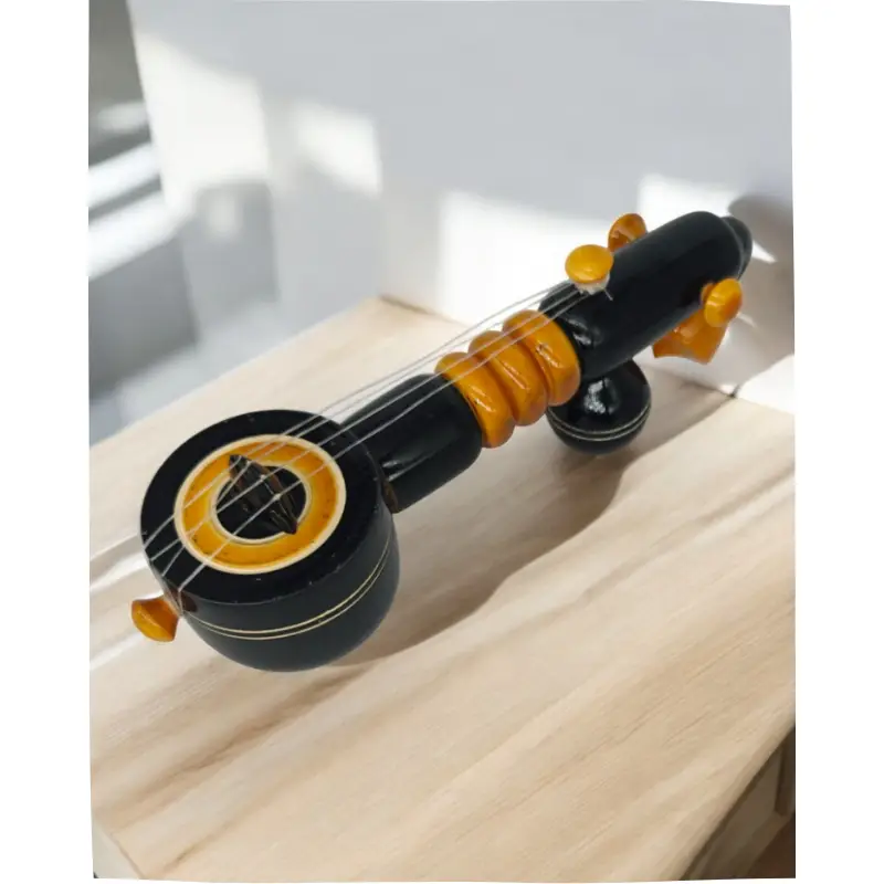Black Veen with Base Handcrafted Wooden Veena Showpiece