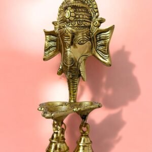 White metal ganesha bell