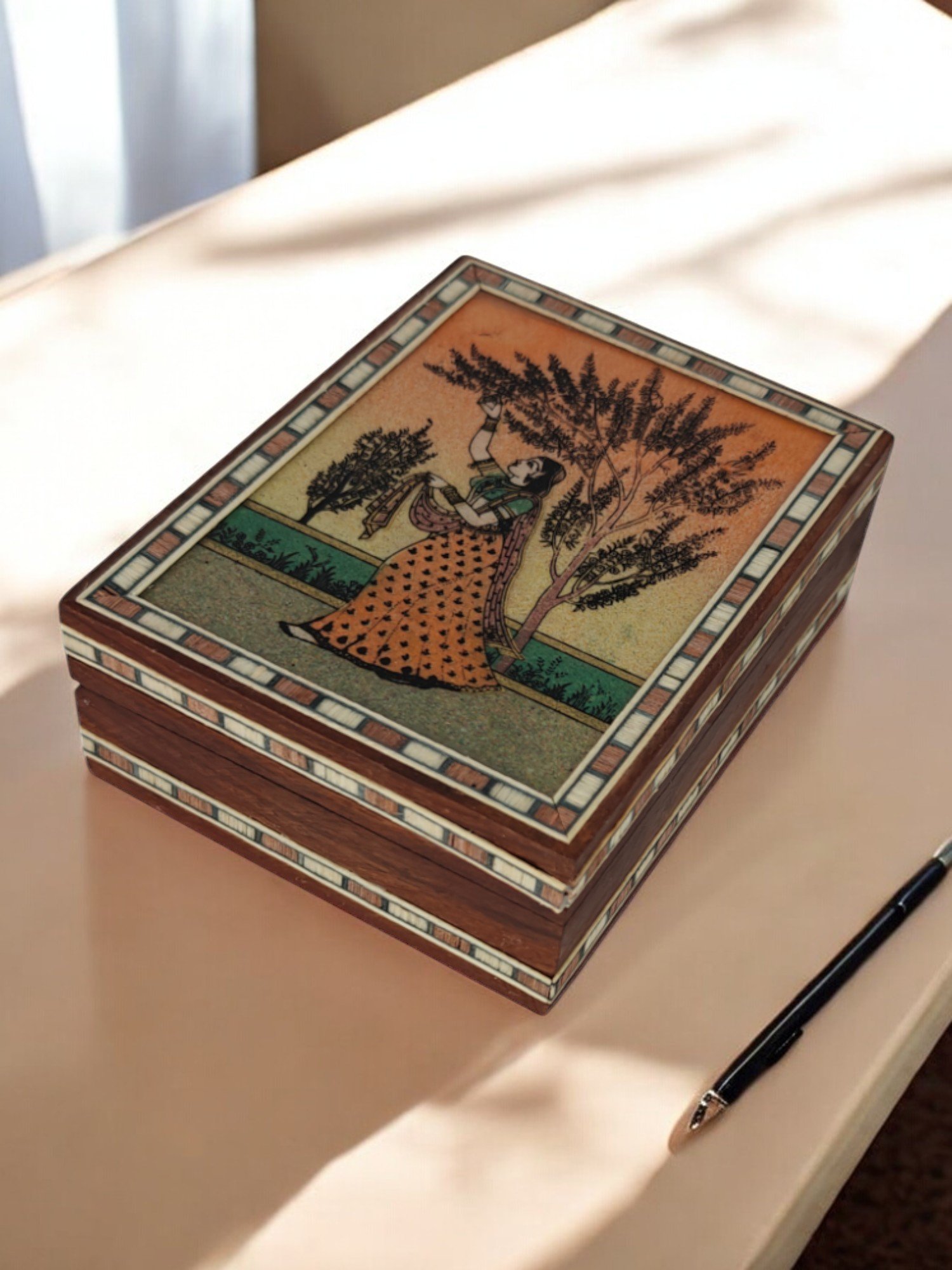 Wooden Gem stone painting Jewel Box Wooden Gem stone painting Jewel Box