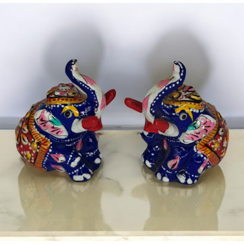 Meenakari Appu Elephnat (1) Meenakari Appu Elephant Pair
