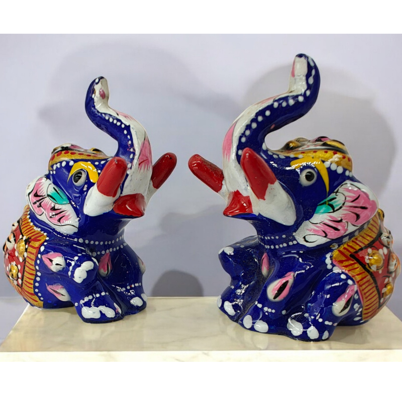 Meenakari Appu Elephnat (2) Meenakari Appu Elephant Pair