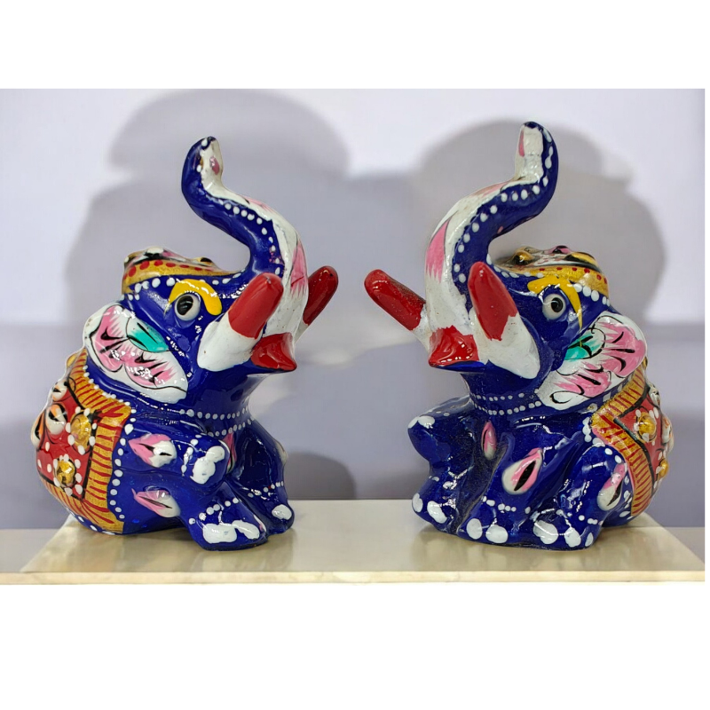 Meenakari Appu Elephnat (4) Meenakari Appu Elephant Pair