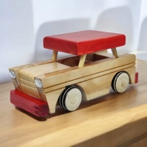 Wooden Red Car