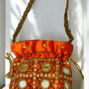 Orange Potli Bag