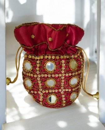 Orange Potli Bag Orange Potli Bag