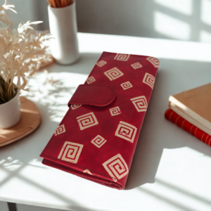 Shantiniketan Leather Ladies Batik Print Wallet