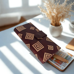 Shantiniketan Leather Ladies Batik Print Wallet