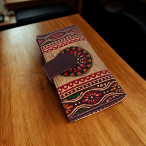 Shantiniketan Leather Ladies Batik Print Wallet