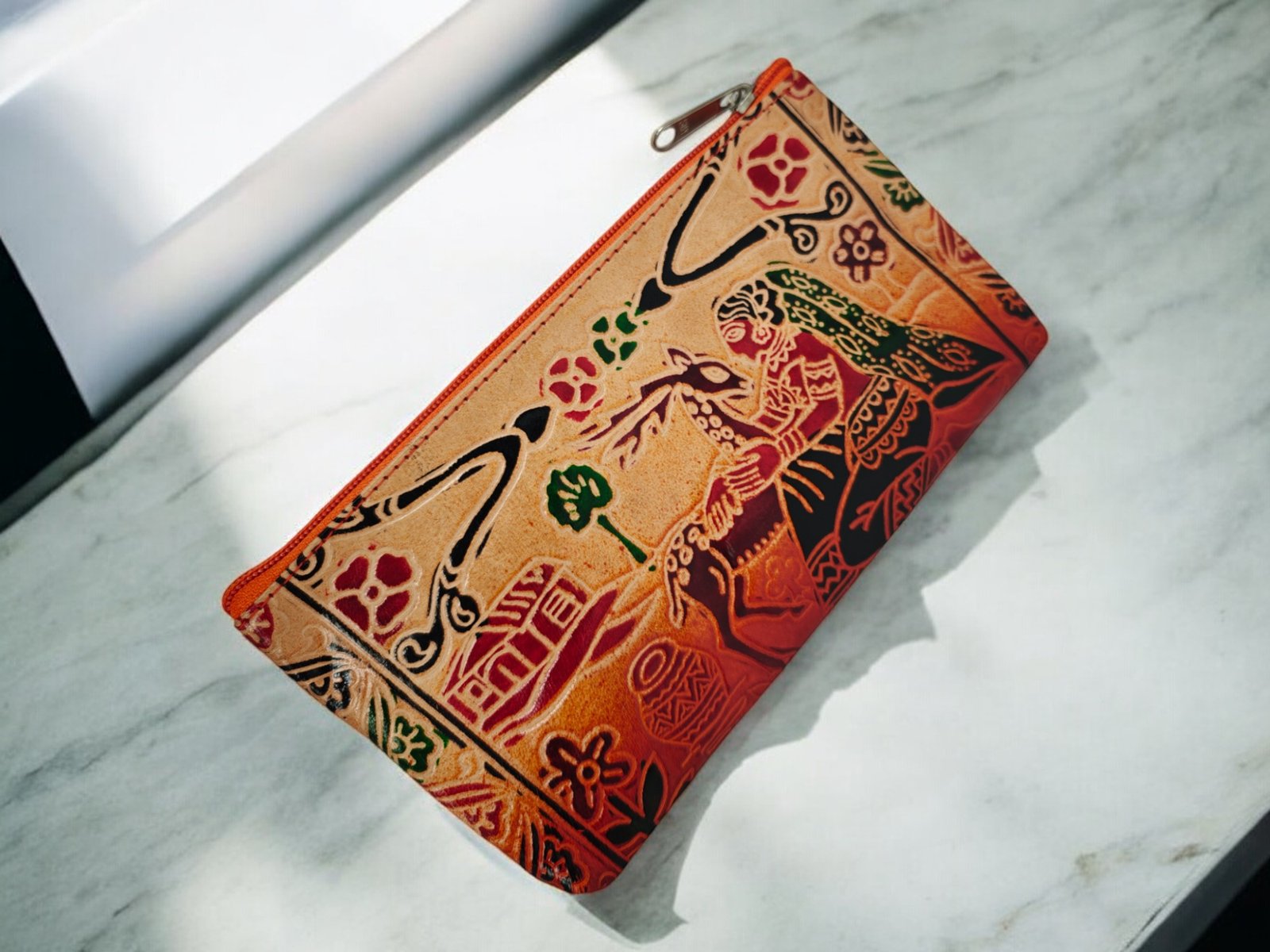 Shantiniketan Leather Ladies zipper Wallet Shantiniketan Leather Ladies zipper Wallet