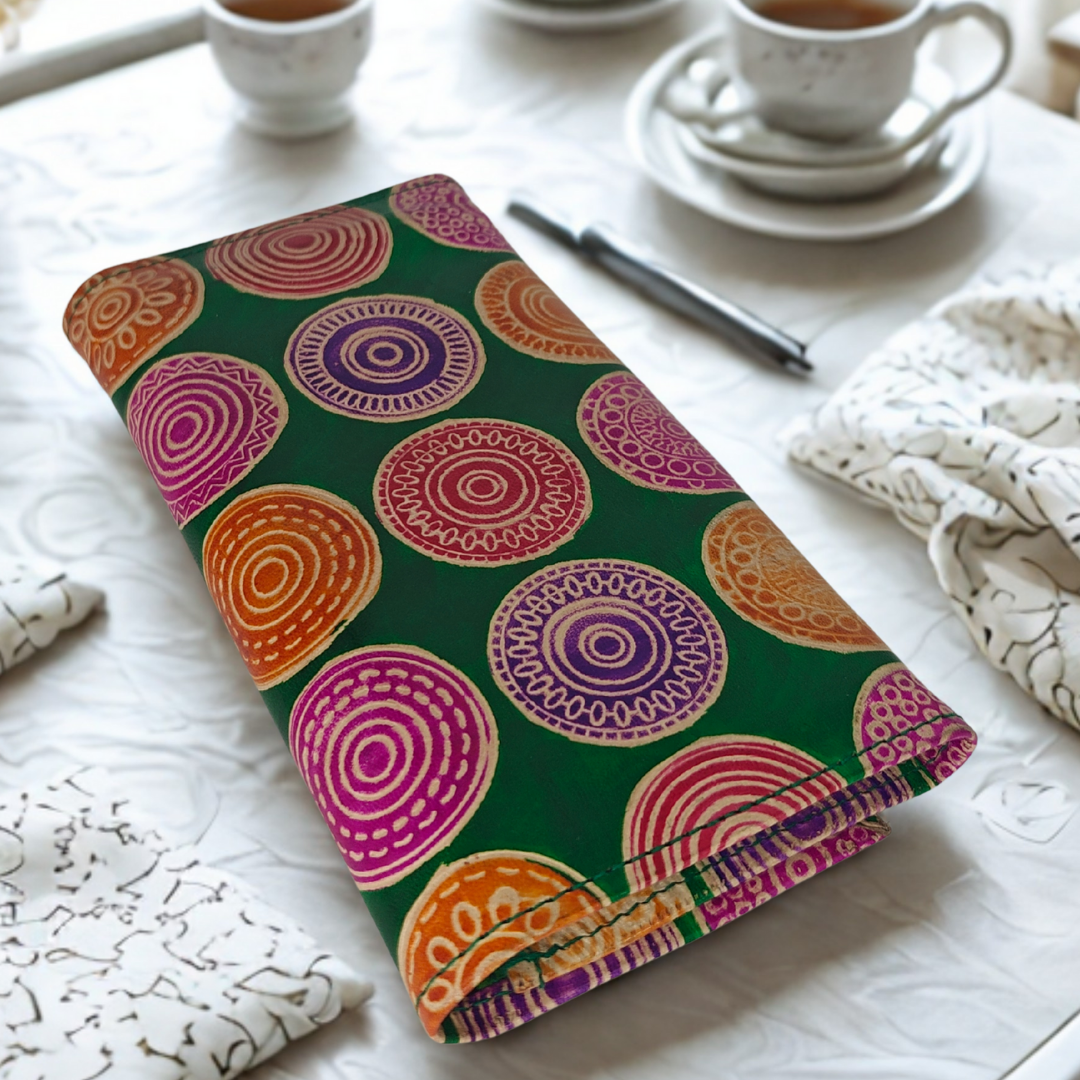 Shantiniketan Leather Ladies Batik Print Wallet Shantiniketan Leather Ladies Batik Print Wallet