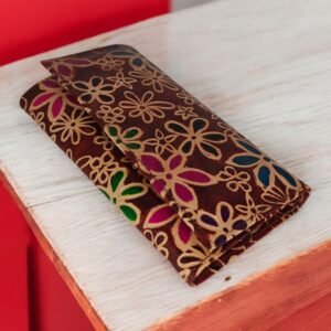 Shantiniketan Leather Ladies Batik Print Wallet