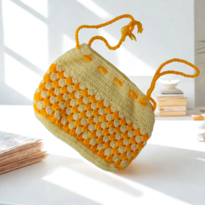 Crochet Woolen Potli bag 20 cm
