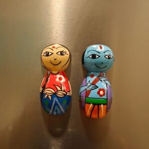 Wooden Radha Krishna Fridge Magnet