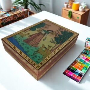 Wooden Gem stone painting Jewel Box