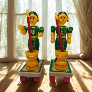 Wooden Single Lady Green Pair