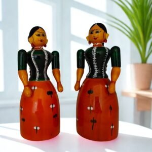 Wooden Red Doll Set