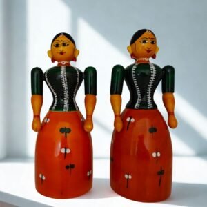 Wooden Red Doll Set