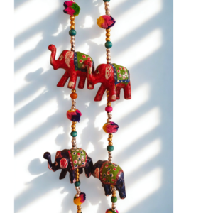 Rajasthani White Metal Meenakari Toran Pair